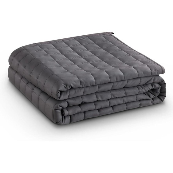 Couverture lestée Comfeur 135 x 200 cm, 7 kg – Couverture anti-stress pour adultes avec microbilles de verre, gris