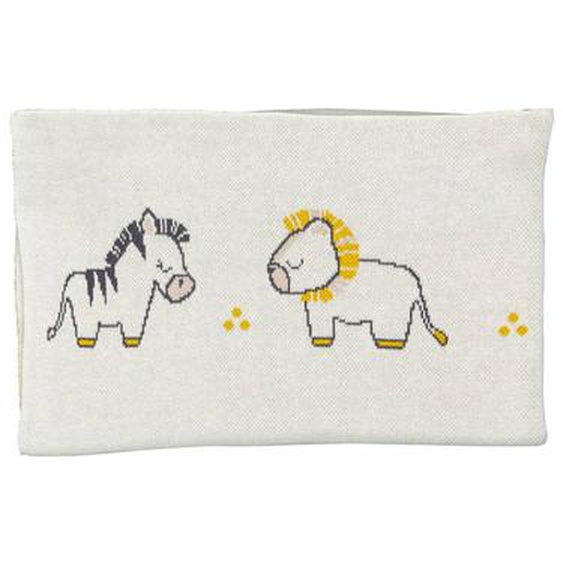 Couverture Maille En Coton Beige