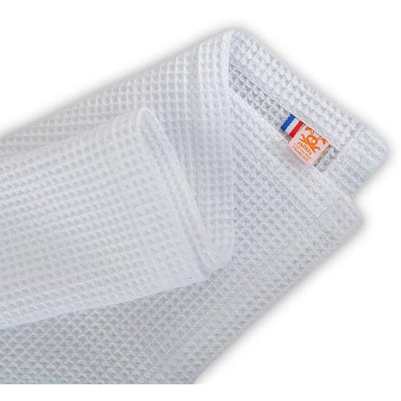 Couverture Nid Dabeilles En Coton Bio Blanc