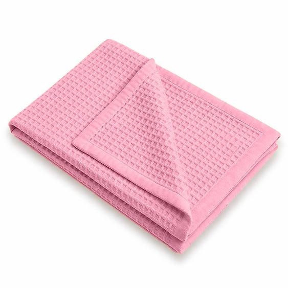 Couverture Nid Dabeilles En Coton Bio Rose