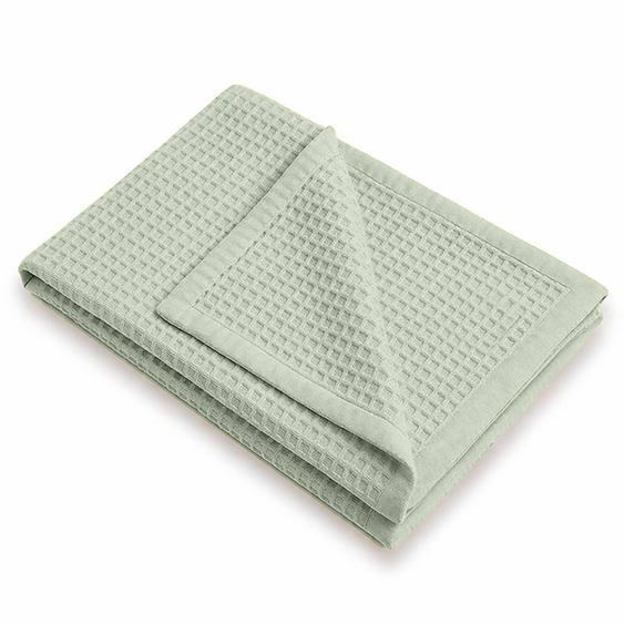 Couverture Nid Dabeilles En Coton Bio Vert