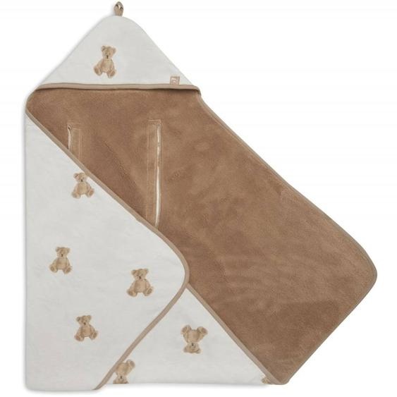 Couverture Nomade Enveloppante Teddy Bear Blanc, Marron Clair