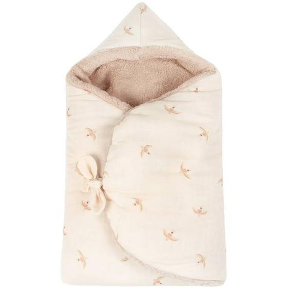 Couverture Nomade Hiver Baby Nest Wabi-sabi Ecru, Nude