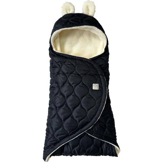 Couverture Nomade Pour Bébé Noir, Crème