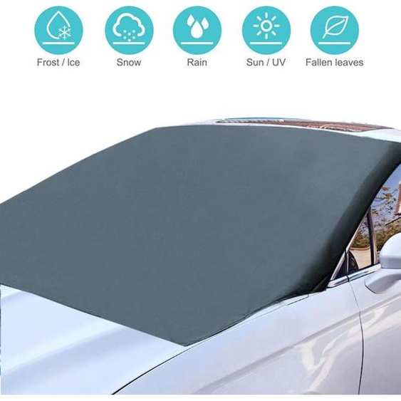 Couverture pare-soleil magnétique pour voiture Ecran pare-brise universel Frost