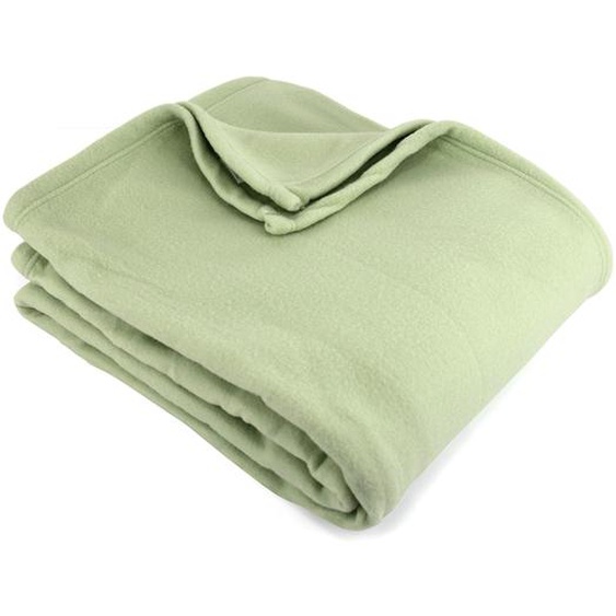Couverture polaire 240x260 cm 100% Polyester 350 g/m2 TEDDY Vert Tilleul