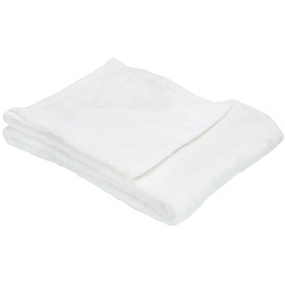 Couverture Polaire À Poils Longs Blanc