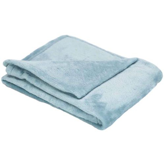Couverture Polaire À Poils Longs Bleu Gris