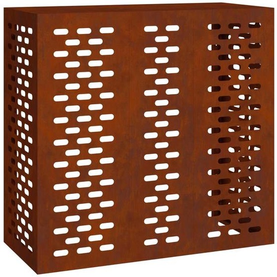 Couverture pour climatiseur Rouillé 110 x 50 x 105 cm Acier résistant aux intempéries