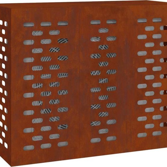 Couverture pour climatiseur Rouillé 110 x 50 x 80 cm Acier résistant aux intempéries