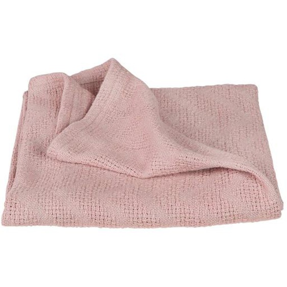 Couverture Respirante En Coton Bio À Aspect Tricoté Lil Planet Rose Pastel