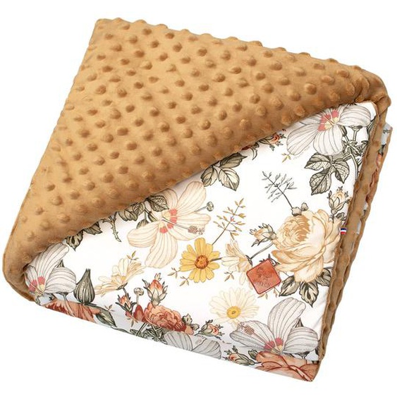 Couverture Réversible En Minky Néo Vintage Camel