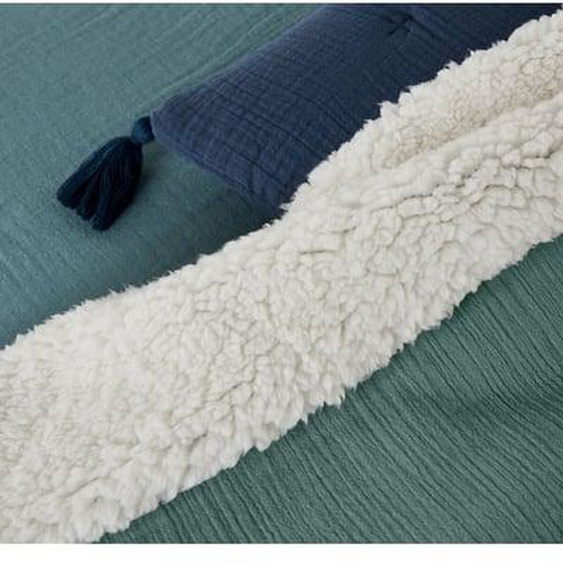 Couverture unie bébé gaze coton et sherpa Kumla
