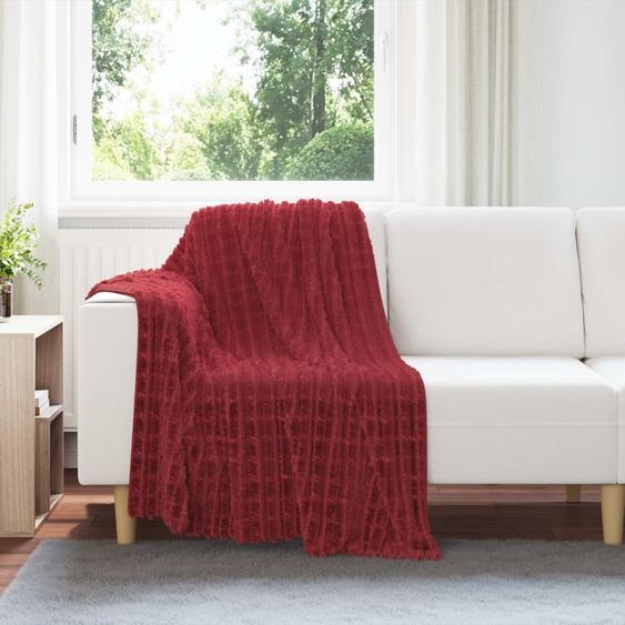 Couvertures à jeter 6 pcs Rouge Bordeaux 150 x 130 cm Toison