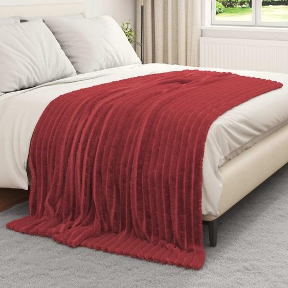 Couvertures à jeter 6 pcs Rouge Bordeaux 200 x 150 cm Toison