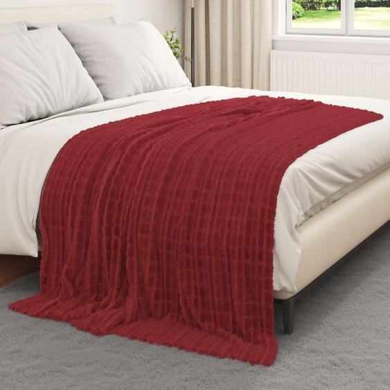 Couvertures à jeter 6 pcs Rouge Bordeaux 200 x 150 cm Toison