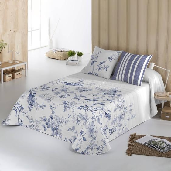 Couvre-lit matelassé Capri imprimé réversible -