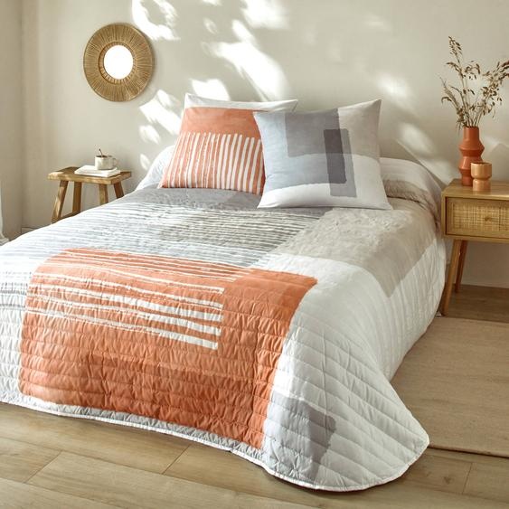 Couvre-lit matelassé imprimé géométrique -