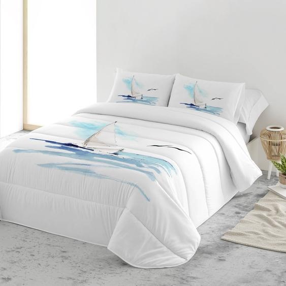 Couvre-lit matelassé imprimé Mer -