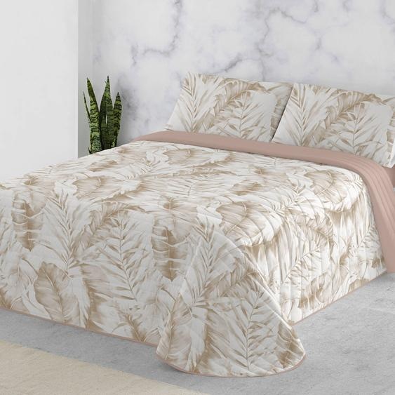 Couvre-lit matelassé imprimé Plumes -