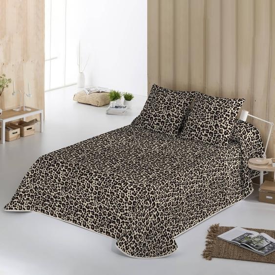 Couvre-lit matelassé Léo imprimé léopard -