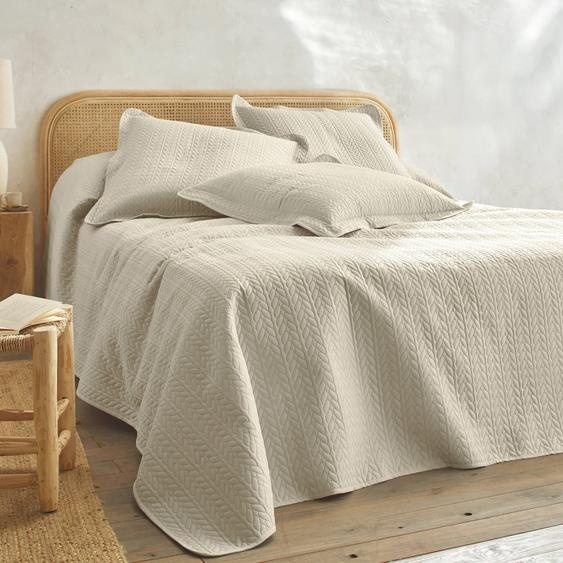 Couvre-lit matelassé microfibre motif géométrique -