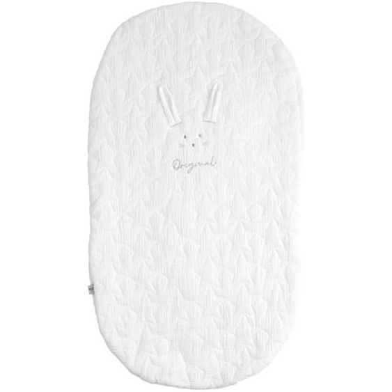 Couvre Lit Ovale Pour Berceau En Coton Blanc