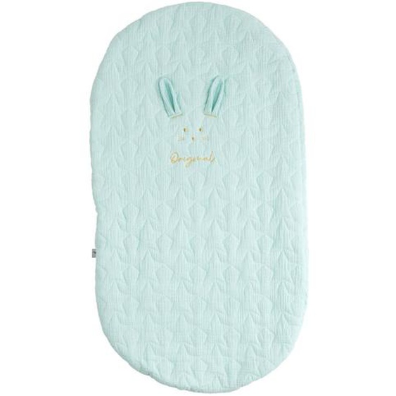 Couvre Lit Ovale Pour Berceau En Coton Bleu Ciel