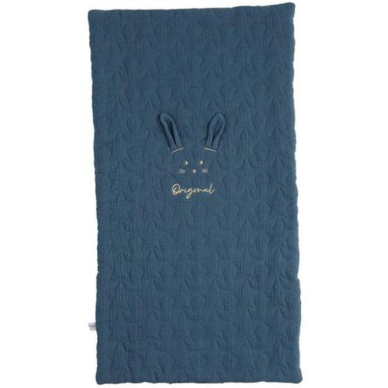 Couvre Lit Rectangulaire Berceau En Coton Bleu Nuit