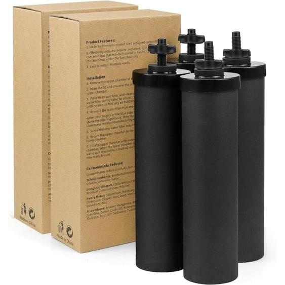 Crea - Lot de 4 filtres pour système de filtration deau par gravité, compatibles avec les systèmes de filtration Weeplow, Berkey, Berkefeld et