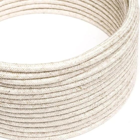 Creative-Cables Câble dalimentation en tissu DALI dorigine 5 x 0,75 mm² (50 m, blanc RN01)