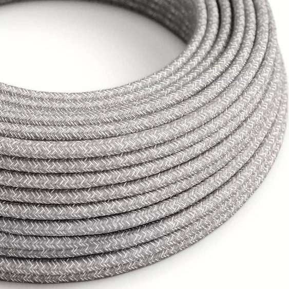 Creative-Cables Câble dalimentation en tissu DALI dorigine 5 x 0,75 mm² (50 m, RN02 gris)