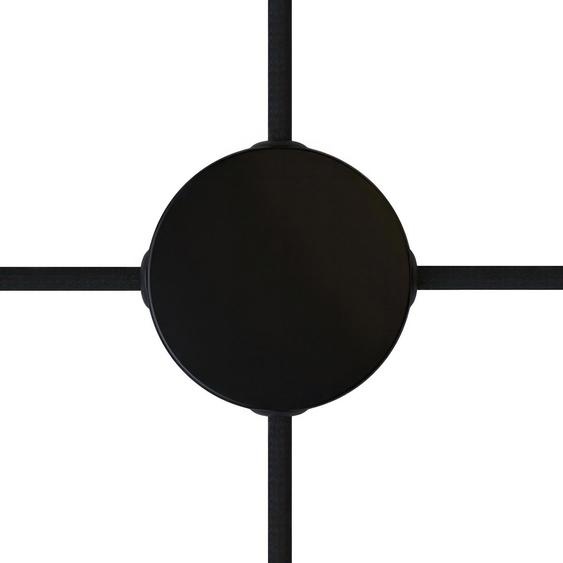 Creative Cables Kit de rosaces métalliques mini-cylindriques Avec 4 trous latéraux (boîte de dérivation) Noir Noir One Size