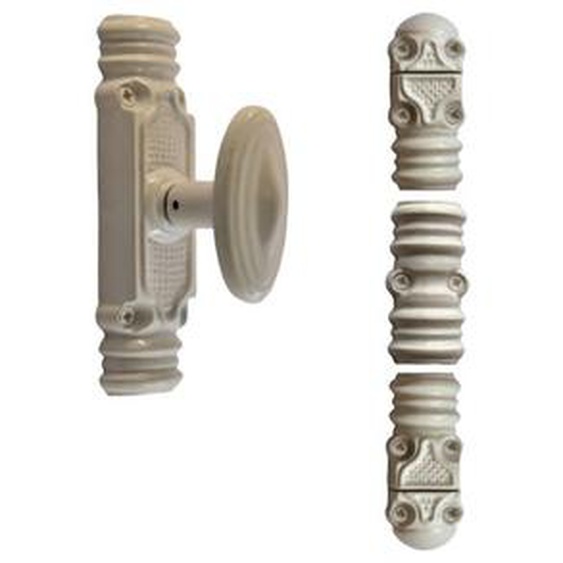 Crémone rustique fonctionnelle rollinger + sachet daccessoires pour tringle 16x8 - Blanc 9016 - CRF168BT6EB