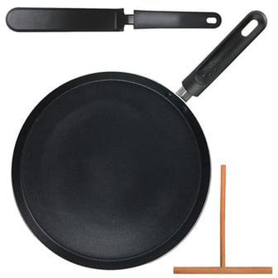 Crêpière Induction 28 cm, spatule et rateau