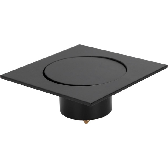 Crépine dévacuation pour salle de bain, douche, toilettes, drainage rapide, carrée, anti-débordement, résistante aux odeurs (noir)