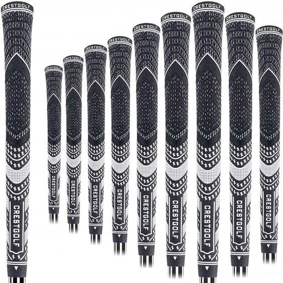 Crestgolf 10 pièces/paquet poignées de Club de Golf en caoutchouc poignées de taille moyenne Club de fer 60R fil de carbone poignées de bois de Golf antidérapantes