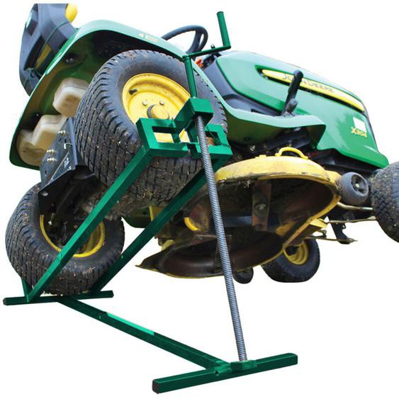 Cric Lève Tracteur Tondeuse 400 kg max - Télescopique 78 à 98 cm de Long, Hauteur Jusquà 60 cm - Vert