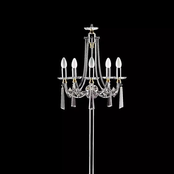 Cristal Lampadaire Stand Lampe de luxe Lampes Lampe Argent