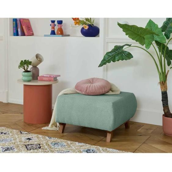 Cristal - pouf modulable - 65 cm - en velours texturé - Bleu
