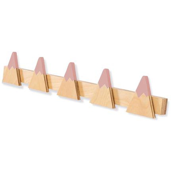 Crochet Horizontale Murale Montagnes (5 Crochets) Quartz Rose