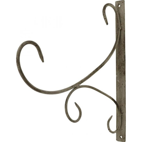 Crochet mural vintage en métal, support pour plantes pots de fleurs, déco H30cm P28,5cm