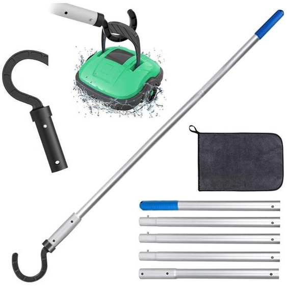 Crochet pour robot de piscine avec tige télescopique, 185 cm, accessoire crochet pour aspirateur de piscine