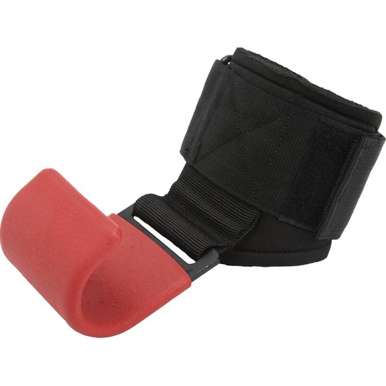 Crochets dhaltérophilie, dragonnes robustes, poignées dhaltérophilie, gants, soutien pour lentraînement en salle de sport, rouge