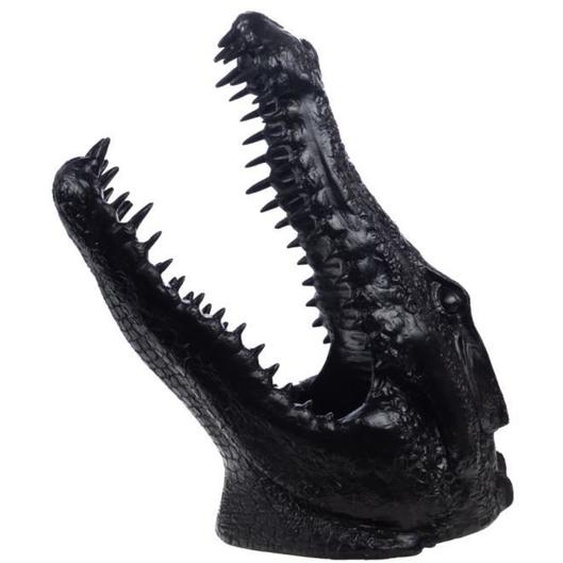Crocodile Dundi - Amadeus - Noir mat - Décoration intérieure - Résine