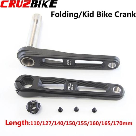 CRUZbike vélo pliant enfant vélo pédalier court manivelle 110/127/140/150/155/160/165/170/175mm creux Tech manivelle en alliage daluminium
