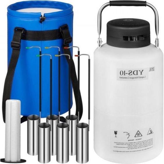 Cryogene Stikstoftank PRO - 10L de stockage - Avec accessoires - Conteneur professionnel dazote liquide