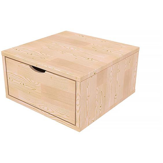 Cube de rangement bois 50x50 cm + tiroir