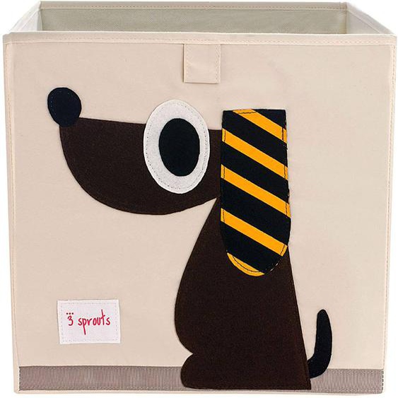Cube De Rangement Chien Marron