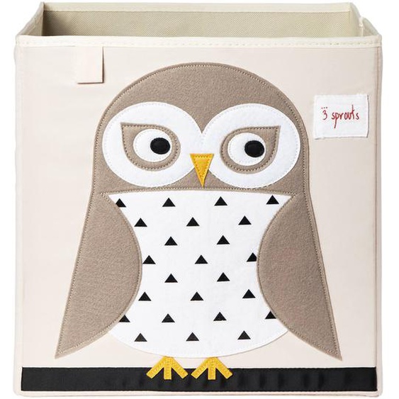 Cube De Rangement Chouette Gris